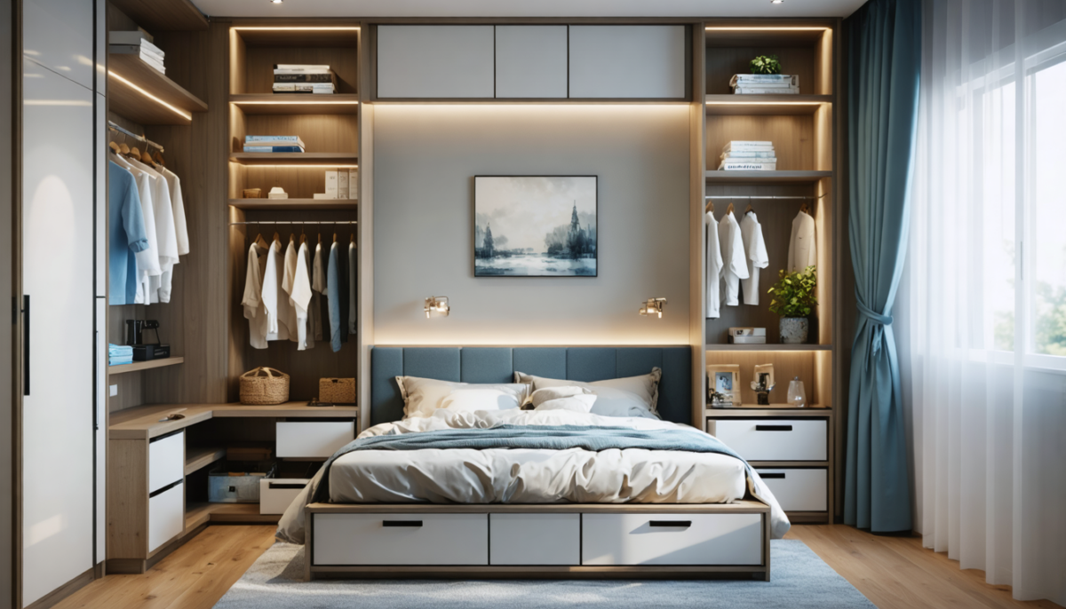 découvrez des astuces ingénieuses pour optimiser l'espace dans une petite chambre avec un lit double et rendre votre pièce plus fonctionnelle et agréable.