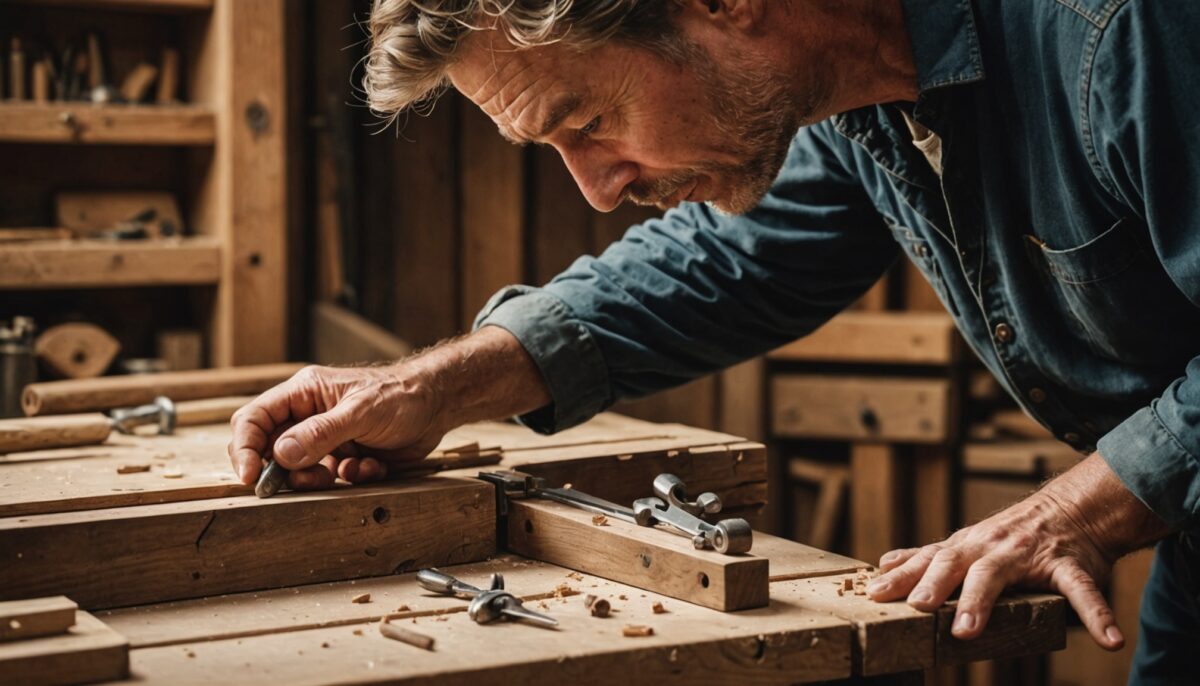 Guide pratique : Retirer une charnière rustique sans endommager le bois