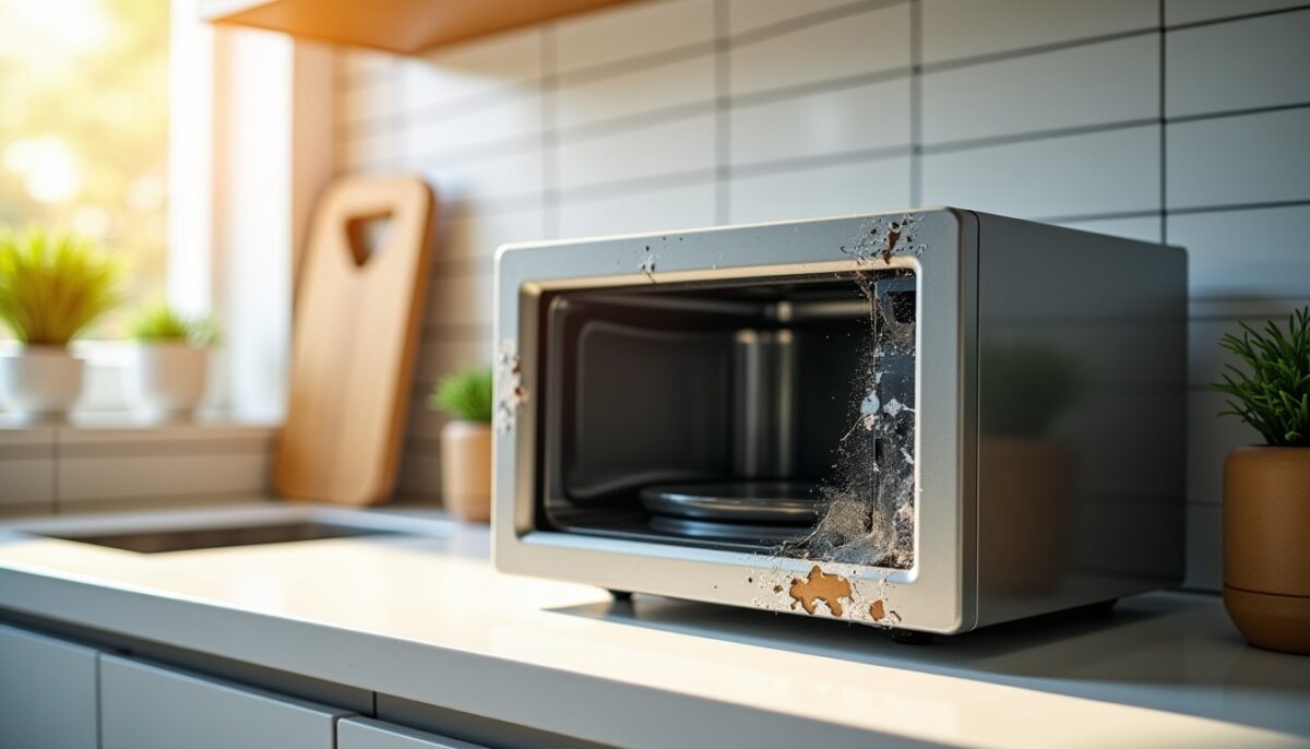 Revêtement intérieur de micro-ondes endommagé : comment agir en toute sécurité ?